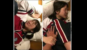 Cô gái trẻ đầy đặn với vẻ quyến rũ lẳng lơ và hai anh em đang quan hệ tình dục trong khách sạn, liếm, mút, cọ xát, rên rỉ và la hét...